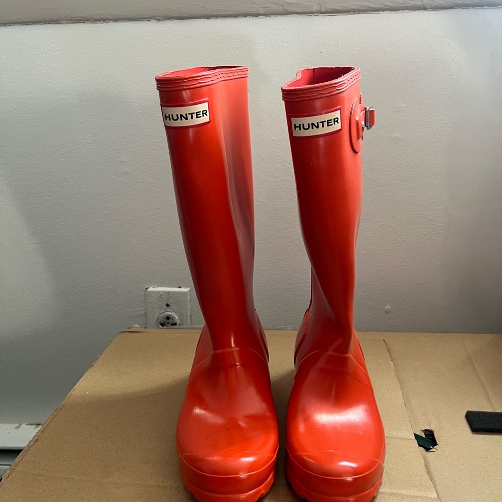Hunter Kids Burnt Orange Rain Boots